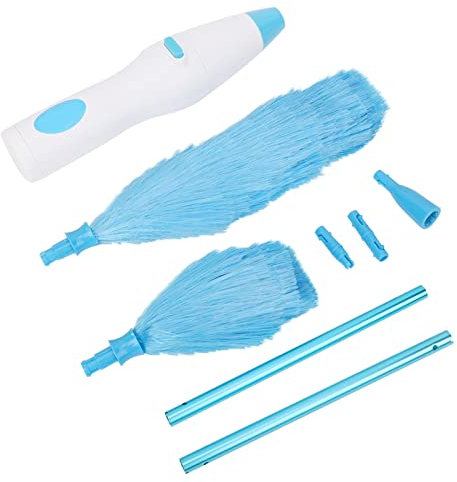 VIFERR Spolverino Elettrico Rotante 180 ° Piumino Pieghevole Elettrico Piuma Spazzola per Polvere Rotante Adsorbimento Elettrostatico per Casa Ufficio Auto