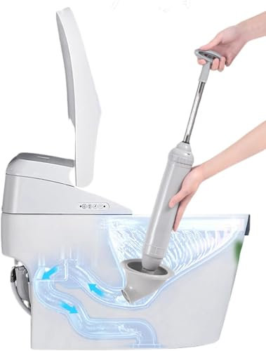 Starker Pömpel und Rohrreinigungspumpe-rohrfreien Abfluss mit Abflussreiniger extra stark und Pömpel für Abfluss.hocheffizient gegen Verstopfungen,extra Druck,Ein WC-Pömpel