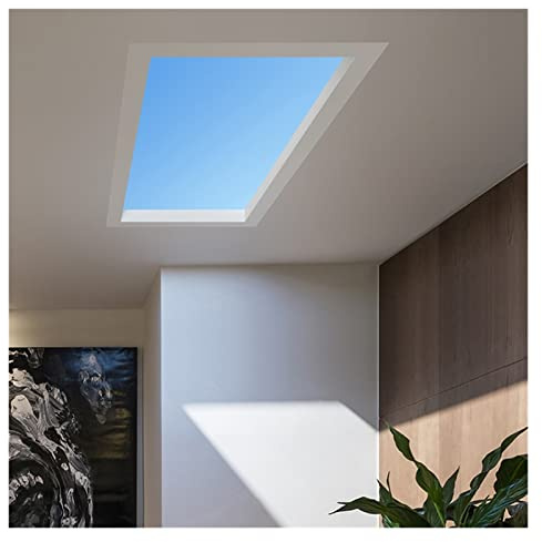 PFHKTO Luz LED Inteligente de Cielo Azul, Lámpara de Techo Transparente Artificial para Sala de Estar, Oficina, Estudio, Baño(Doodle Smart,I 300 * 600mm)