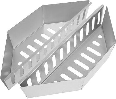 GWCYMYD Lot de 2 paniers à charbon - En acier - 38,5 x 11 x 7,5 cm - Pour griller indirectement - Résistant à la chaleur et à la corrosion - Pour le stockage des blocs de charbon de bois