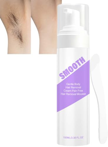 Smooth Hårborttagningsmousse, Cloud Sense Silky Hårspray Skum Borttagare Underarm, Arm, Rygg, Bröst och Ben Lämplig För Alla Hudtyper, Smärtfri Hårborttagningskräm Fuktgivande och Hydraterande (1st)