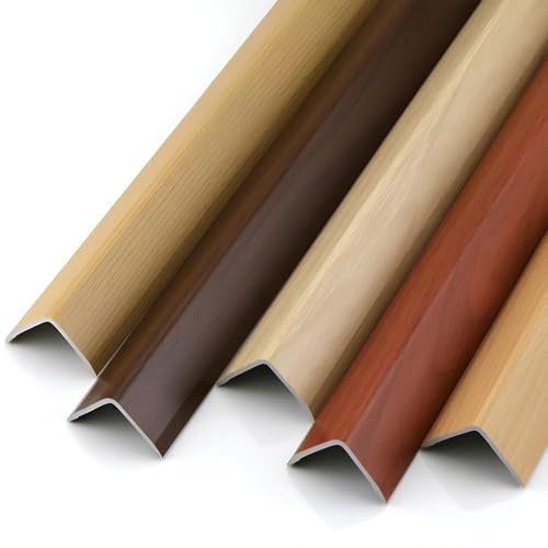 Kakelklipp, självhäftande PVC-golvövergångsremsa – 4 fot laminat- och matttröskeldelare för golvluckor, för kakel och laminatgolv