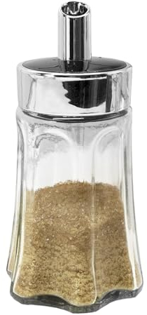 Tomko Sucrier 175 ml/14,5 cm de haut, doseur à sucre en verre – Doseur en plastique, idéal pour sucre blanc/marron, petit sucrier moderne