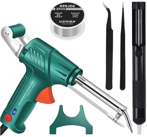 Ensemble de fer à souder multifonction, pistolet à souder à chauffage externe, kit de pistolet à souder, pistolet à souder automatique amovible 60 W for la réparation de soudage électronique DIY(5-pie