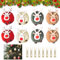 Zkaoai Weihnachtsbaum Anhänger, 8 Stück Weihnachtsanhänger Elch Deko, Weihnachtsbaum Deko, Filz Holz Weihnachtsdeko, Weihnachtsdeko Verzierung für Weihnachtsbaum, Party Deko