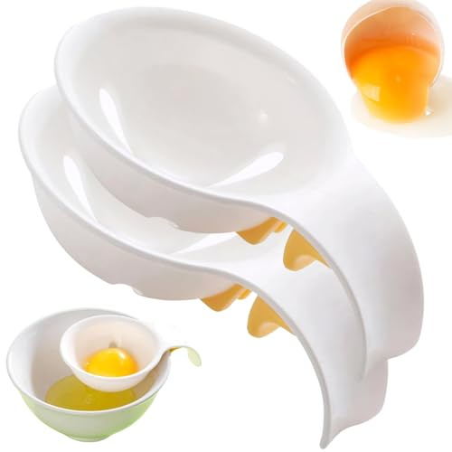 2 st äggavskiljare, plast äggulavskiljare basket ringform äggvit separator med handtag, äggsil extraktor kökspryl ägg vit separator äggseparator äggula separator