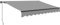 Outsunny Toldo Manual Retráctil 360x220 cm Toldo para Balcón con Manivela de Aluminio 3 Brazos y Protección UV30+ Toldo Enrollable de Exterior para Jardín Terraza Ventanas Gris