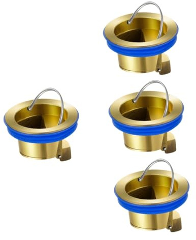 SHINEOFI 4 Pièces Bouchon de Drain pour Salle de Bain Noyau Auto Étanche Odeur Siphon de Sol Durable