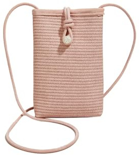 TIEZHICHESHI sommar regnbåge mini väska slung mobiltelefon axelväska, rosa vit