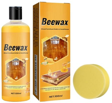 Bivax för trä 100 milliliter borttagare av bivax, fläckar och ytbehandling | Ett Rengöringsmedel För Trägolv För skärbräda, skåp, skrivbord, , bordsskiva, golv, laminat och