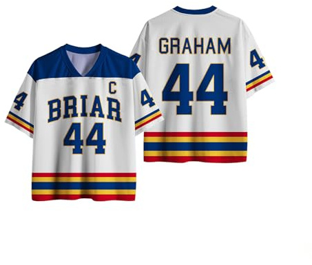 Off Campus Hockey Merch Jersey Graham 44 & Logan 22 & Tucker 46 & Di Laurentis 66 Briar U Jersey Shirts Unisex Short Sleeve Briar Hockey Shirts Sports Inspired Tshirts Off Campus Gift for Fans