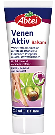 Abtei Venen Aktiv Balsam - Wirkstoffkombination mit Rosskastanie - kühlende Pflege bei müden, schweren Beinen - kühlt, vitalisiert und entlastet - 125 ml