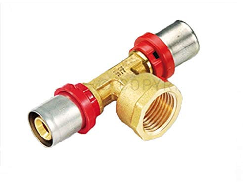 Raccordo A Pressare A T Femmina 18 X 1/2 Per Multistrato Tiemme