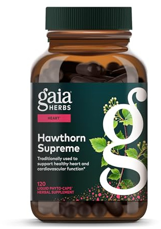 Gaia Herbs Hawthorn Supreme - Hawthorn Berry Supplement - with Herbs Traditionally Used to Support Heart Health* - 120 Vegan Liquid Phyto-Caps (120 Servings)
