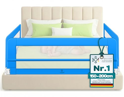 KESSER® Riel de Cuna Barandilla de Cama para niños Barandilla de Cuna para niños Riel de Cuna para niños, 150cm - Azul