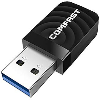 USB 3.0 WiFi Dongle - 5GHz Dual Band 1300Mbps Mini Wireless Network Adapter for PC, Laptop & Desktop - Supports Windows & Mac OS 10.9-10.14