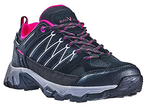Black Crevice Scarpe da Trekking da Donna I Scarpe da Trekking Low cut I Scarpe da Escursione Impermeabili I Pregiate Scarpe Sportive da Outdoor I Scarpe Imbottite Donna con Ammortizzazione