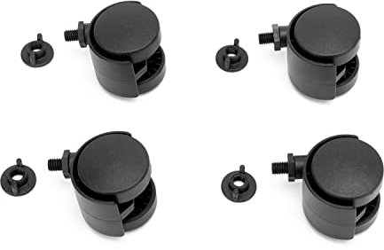 STEY ACCESORIOS Ruedas para muebles de oficina (4 Unidades), ruedas giratorias, para muebles, rosca metrica M-6
