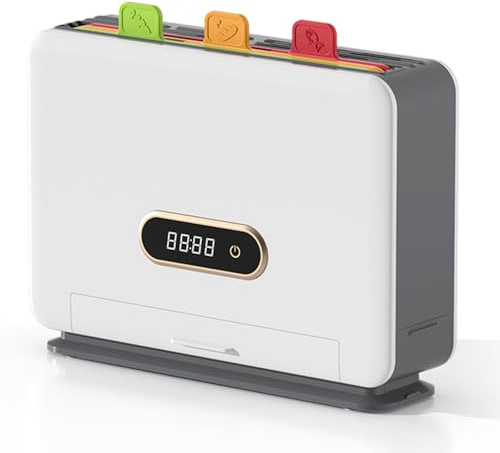 Intelligentes Schneidebrett mit Aufbewahrungsständer, selbstreinigendes Schneidebrett-Set mit 3 farbcodierten Schneidebrettern, Schneidebrett und Messer-Organizer, Smart Home Gadgets für die Küche,