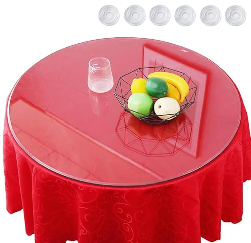 SAGIDAR Mesa Redonda Comedor Cristales A Medida, Vidrio Templado para Usar En Mesa De Comedor Mesa De Café Mesa De, Tablero De Vidrio Templado A Prueba De Explosiones, Fácil De Limpiar(780mm)