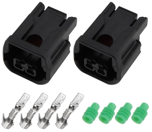 VGOL 2 Juegos de Conector Clavija de Alimentación de 2 Pines Carcasa de Enchufe Eléctrico Hembra para Motocicletas Compatible con Honda CRF250 300 L/Rally XL750 Transalp 2023