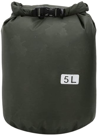 equlup Sac étanche extérieur, Grande capacité Sac étanche pour Baril Sacs Rangement Pliables Sac de randonnée PVC Camping Qui Garde Votre équipement au Sec Sac Organisateur pour d'extérieur (5L)