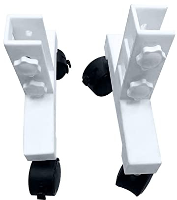 Generic Transport Roller | Set of 2 Universal Infrared Heater Stand With 360° Support Wheels, Adjustable White Nylon Heater Stand For Easy Movement