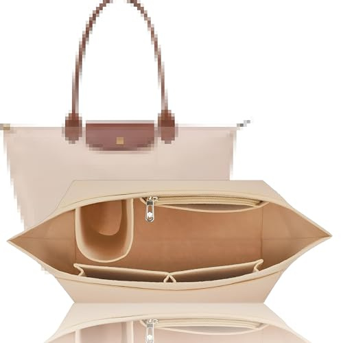 Shengruili Organizer för långchamp väska-L, multi-ficka handväskearrangör, handväskearrangör, Folding Tote Bag-Organizer, PurseOrganizer, filtarrangör för väskor