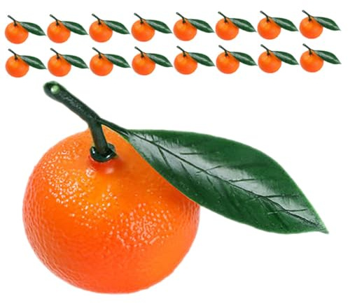 FUTUREORYY Naranjas Falsas Realistas 20 Piezas para Decoración de Hogar y Exhibiciones, Accesorio Ligero y Portátil de PVC y Espuma para Habitación Central