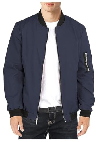 Shuanghao Herr sommar höst tunn lätt avslappnad utomhusjackor – vindtät flygbomberjacka retro klassisk baseball dragkedja lätt tunn softshell rock vandringsjacka för män