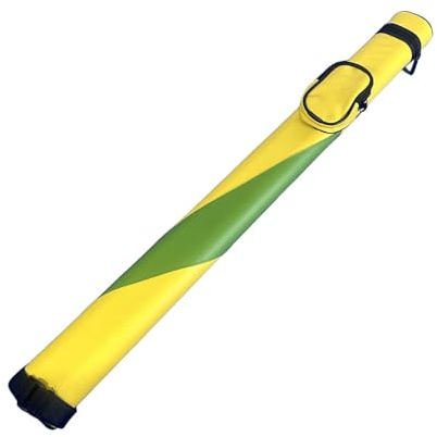 LOVIVER Billiard Cue Case Carrying Case Holder PU Leather Scratch Resistant Impact Resistant Dustproof Storage Box Pool Cue Rod Box, Yellow