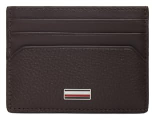 Tommy Hilfiger Men Th Central Cc Holder AM0AM14494 Cardholder, Brown, One Size