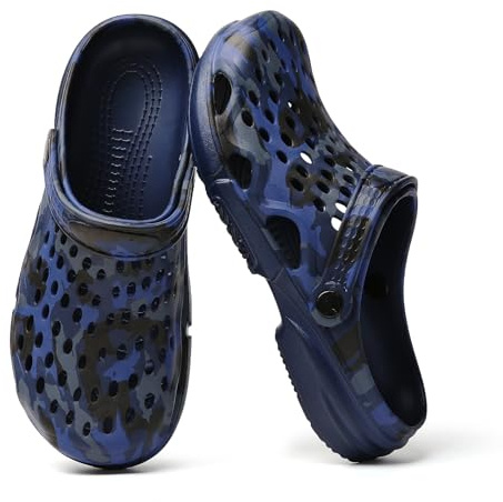 CERYTHRINA Zuecos de jardín para hombre, ligeros, transpirables, sin cordones, a la moda, para piscina, playa, antideslizantes, para el hogar