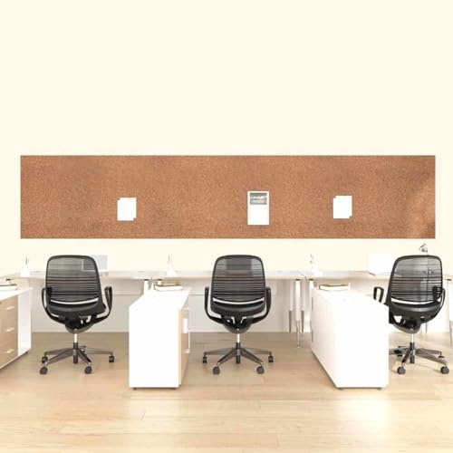 GeenYuu Rotolo di sughero marrone, 100 x 500 x 0,8 cm, in sughero con retro in gomma, accessorio versatile per l'organizzazione e la conservazione in casa, studio, scuola e università