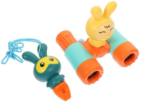 CLISPEED 1 Set of Portable Kids Binoculars Multi-function Compact Telescope Outdoor Toy for Children