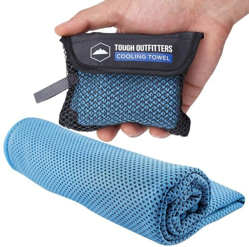 Tough Outdoors Serviettes rafraîchissantes – Serviettes pour Le Cou et Le Visage pour la Chaleur Estivale – Refroidissement Rapide pour la Salle de Sport, la Course, Le Golf, Le Yoga et Le Sport.