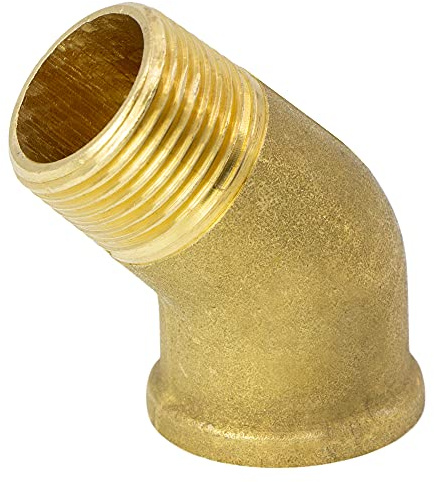 VARIOSAN Ángulo 45° 15259, 1 IG/AG, latón, adecuado para agua potable