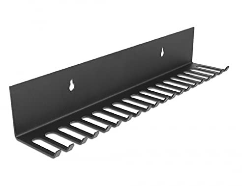 Delock Kabelhalterung 318 x 65 mm zur Wandmontage schwarz 66729