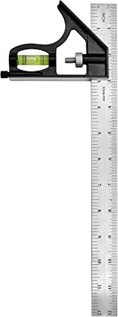 LYFJXX 12 Combination Square, 45-90 Degree Marking, Carpentry Woodworking Measure Tools, Combination Square Set, Metal Ruler Framing Square T Ruler Framing Square, Metal Square