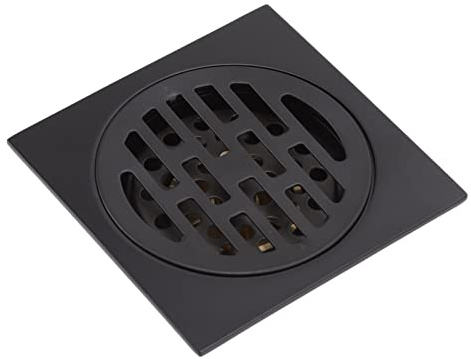 Biitfuu Floor Drain Bathroom Sewer Strainer Grate Square Copper Black European Style Antique Stainless Steel Fireplace Grates