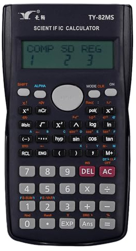 YIWEOG Vetenskapliga miniräknare matematikkalkylator med 240 multifunktionell miniräknare 2 linjer LCD-skärm idealisk för lärare högskolestudenter skola kontor bärbar att bära