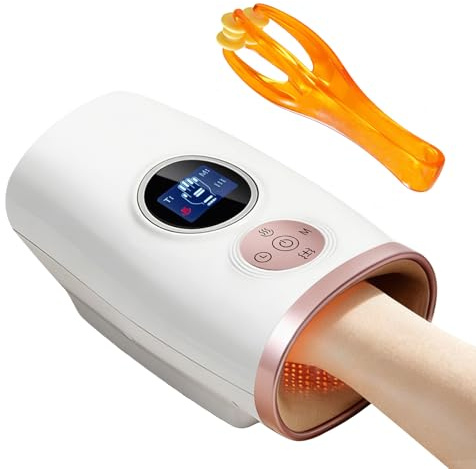 Elektrisches Handmassagegerät Arthrose mit Kompression : Kabellos und Tragbar mit Touchscreen| zur Linderung von Arthritis und Karpaltunnelsyndrom| für Frauen und Männer