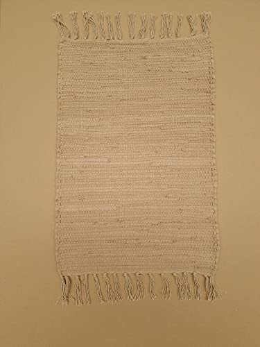 Kottig Fleckerl Handweb Teppich Fleckerlteppich Uni 60x90 Garmisch Flickenteppich Einfarbig (Schlamm)