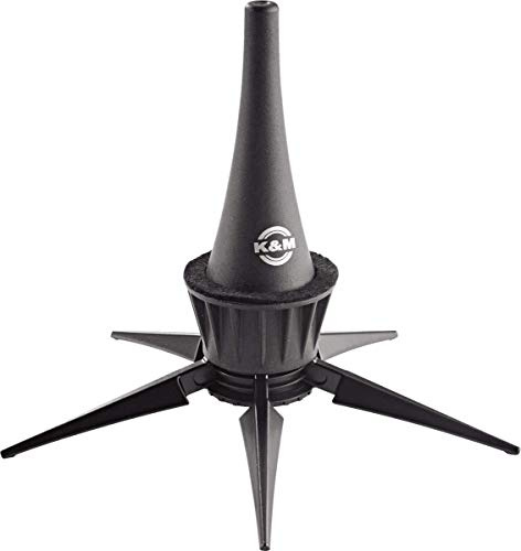 K&M 15229 Soporte para clarinete de plástico negro - para clarinetes en mi bemol - cono corto - transportable en la campana del instrumento