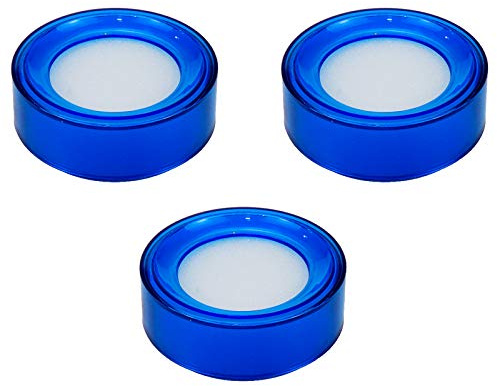 Dahszhi Umidificatore per dita in spugna da scrivania, diametro 6,9 cm, blu, 3 pezzi