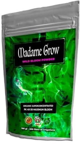 MADAME GROW Dünger Pflanzen - Pflanzen Dünger - Dünger für grüne Pflanzen - Universaldünger - Blattdünger - Organischer Dünger - Blütenförderer -Steigert die Blüte -Ohne Hormone(WILD BLOOM POWDER 100g