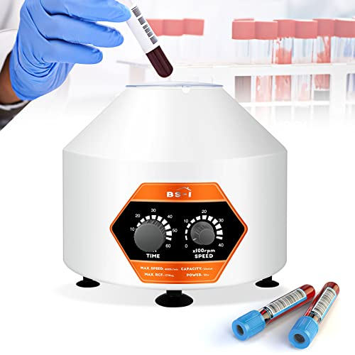 Bonvoisin Centrifugeuse de Laboratoire 6X20ml, 4000rpm, 60min, 1790xg Force Centrifuge, PRP PRF Utilisation pour 5/7/10ml Vacutainer & 10/15ml Tubes de Centrifugeuse (Original)