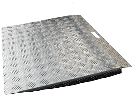 Türschwellenrampe aus Aluminium - 7 bis 15 cm Höhe (Totale Breite: 79 cm) - Bis 250 kg