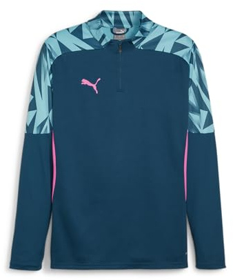 PUMA Men's individualFINAL 1/4 Zip Jacket, Ocean Tropic-Bright Aqua, XX-Large