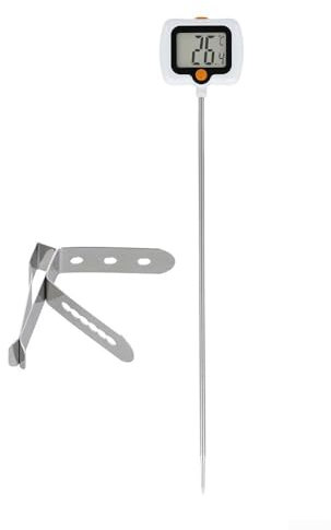 Besshepplo Termómetro digital de caramelo con pantalla digital electrónica para freír con lecturas de temperatura de clip de olla